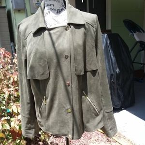 Chico's  faux suede jacket. Size 2